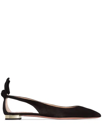 Aquazzura Deneuve Ballet Sandals In Black