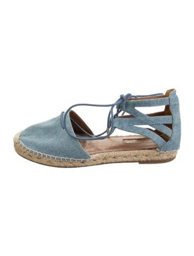 Pre-owned Aquazzura Denim Espadrilles In Blue
