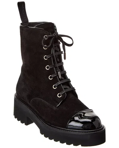 Aquazzura Desert Leather Ankle Boots In Black