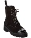Aquazzura Desert Suede Boot In Black