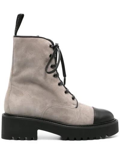 AQUAZZURA AQUAZZURA DESERT SUEDE LACE UP BOOTS