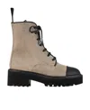 Aquazzura Desert Suede Lace-up Boots In Nude