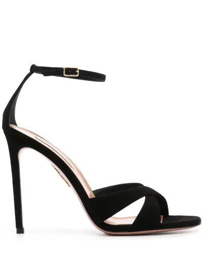 Aquazzura Stiletto Heel Slingback Sandals In Black
