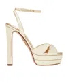 Aquazzura Divine Plateau 130mm Platform Sandals In White