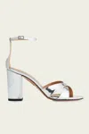 Aquazzura 'divine' Silver Sandals With Block Heel