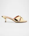 Aquazzura Divine 50 Mirrored Leather Mules