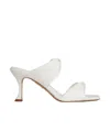 Aquazzura Twist Sandal 85mm Knotted Double-strap Heeled Sandals In White
