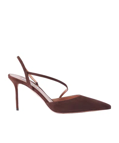 Aquazzura Dynasty 85 Suede Pump In Red
