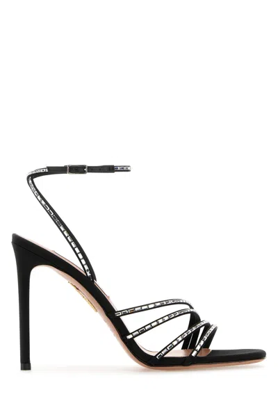 Aquazzura Embellished Fabric Mistica Sandals In Multi