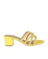 Aquazzura 60mm Moondust Sandals In Yellow