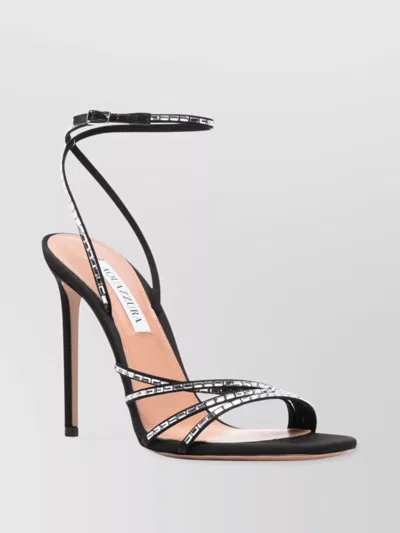 AQUAZZURA EMBELLISHED STRAP HEELED SANDALS