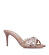 Aquazzura Embellished Tequila Mules 75 In Pink