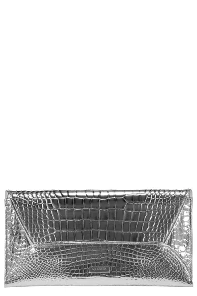 Aquazzura Envelope Clutch In Silver