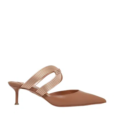 Aquazzura Esencia Mule 50 In Brown