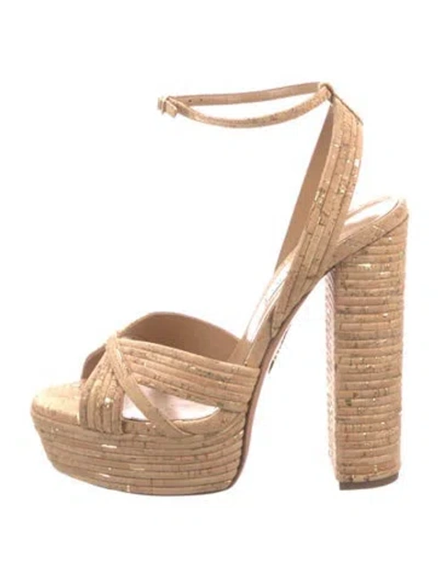Pre-owned Aquazzura Espadrilles In Neutral
