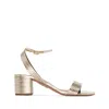 Aquazzura Sundance 50 Sandals In Mirrored Leather