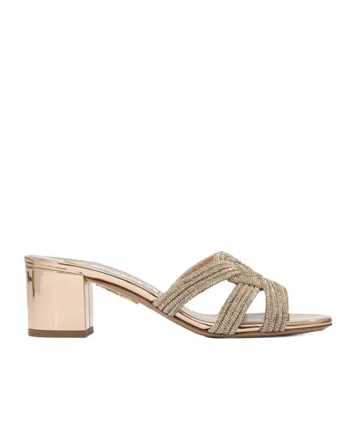 Aquazzura Round Toe High Heel Sandals