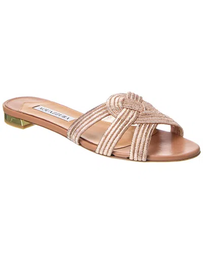 Aquazzura Felix Sandal In Gold