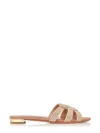 Aquazzura 10mm Felix Leather Flats In Brown
