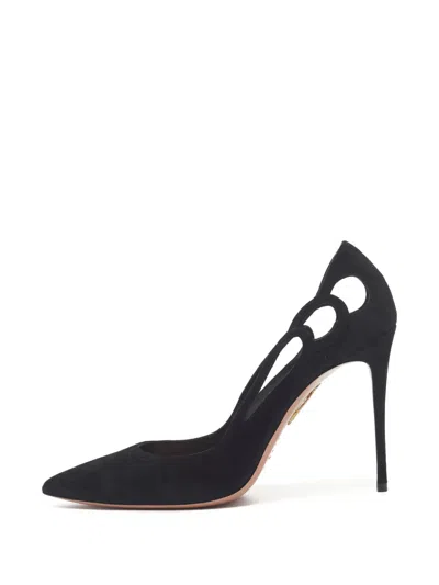 Pre-owned Aquazzura Fenix Pointed-toe Pumps In Black