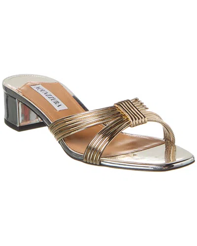 Aquazzura Film 35 Sandal In Gold