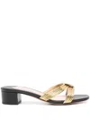 Aquazzura Film 35mm Mules In Gold