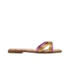 Aquazzura Film Strappy Multicolored Slide Sandals