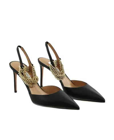 AQUAZZURA AQUAZZURA CHAIN DETAILED POINTED-TOE PUMPS