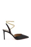 Aquazzura Flash 85 Leather Slingback Pump In Black (black)