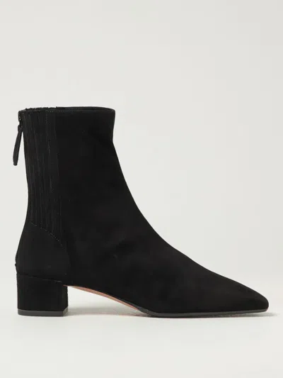 AQUAZZURA FLAT ANKLE BOOTS AQUAZZURA WOMAN COLOR BLACK,H13356002