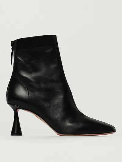 Aquazzura Flat Ankle Boots  Woman Color Black