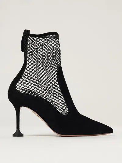 Aquazzura Flat Ankle Boots  Woman Color Black