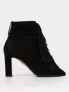 Aquazzura Gytane Tassel Ankle Boots In Schwarz