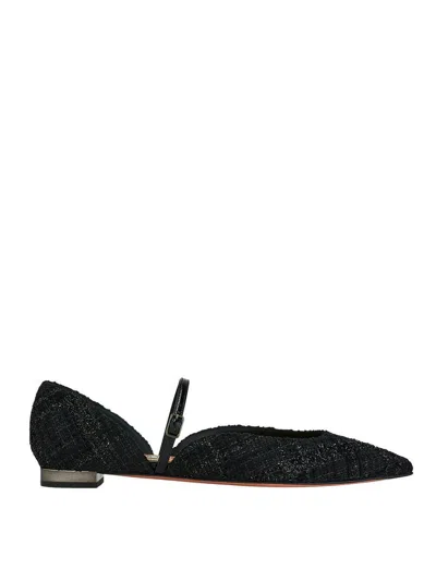 Aquazzura Flat Beauty Shoes In Black