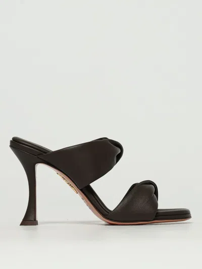Aquazzura Flat Sandals  Woman Color Brown