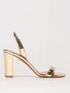 Aquazzura So Nude Block-heel Sandals In Gold