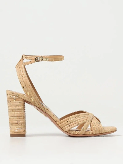 Aquazzura Flat Sandals  Woman Color Gold