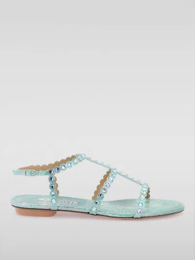 Aquazzura Flat Sandals  Woman Color Mint