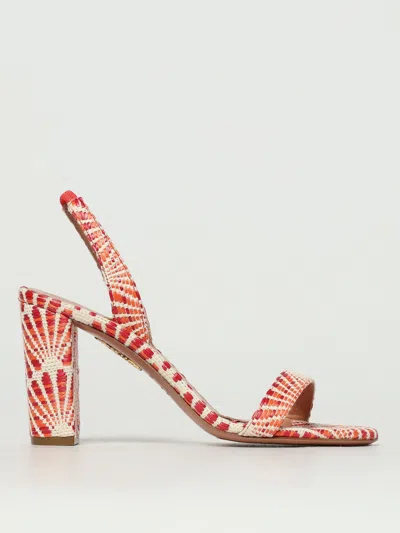 Aquazzura Flat Sandals  Woman Color Red