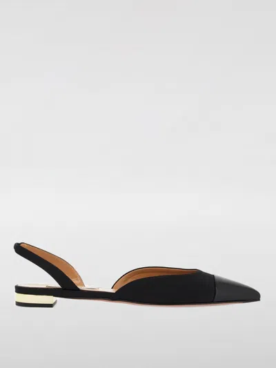 Aquazzura 'milanese' Black Slingback Ballet Flats