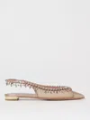 Aquazzura Temptation Crystal-embellished Flats In Pink