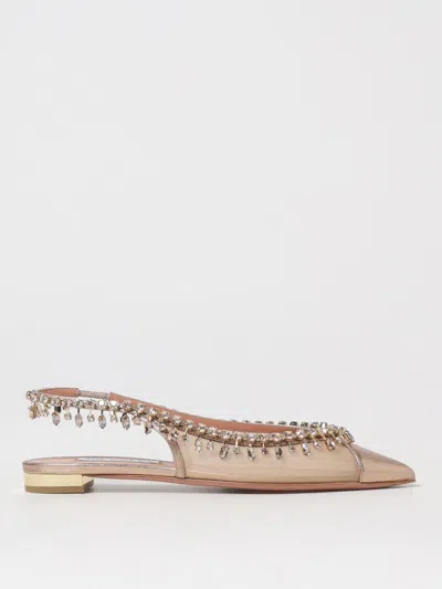 Aquazzura Temptation Crystal-embellished Flats In Pink