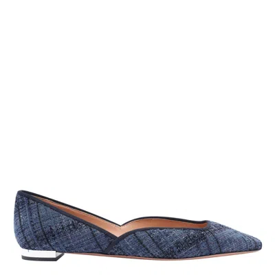Aquazzura Flat Shoes In Blue