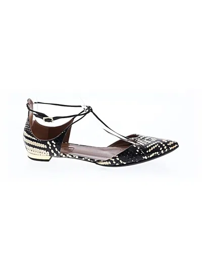 Pre-owned Aquazzura Flats In Black