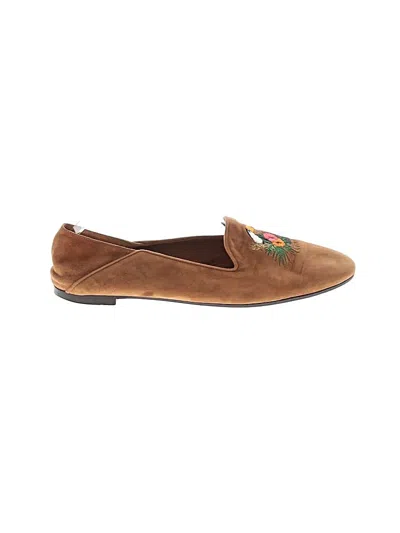 Pre-owned Aquazzura Flats In Brown