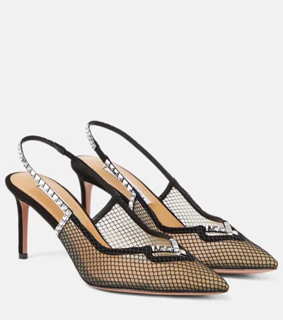 Aquazzura Forbidden Love 75 Slingback Pumps In Schwarz