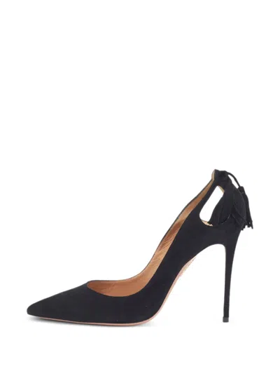 Pre-owned Aquazzura Forever Marilyn Cutout Pumps In Black