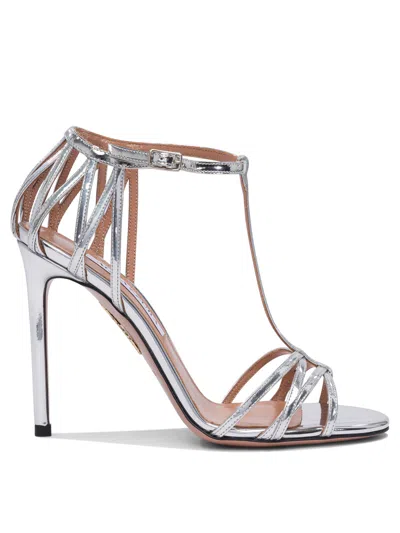 Aquazzura Forever More Heeled Sandals In Silver