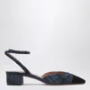 Aquazzura Square-headed High-heeled Sandals In Blue
