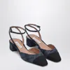 Aquazzura Square-headed High-heeled Sandals In Blue